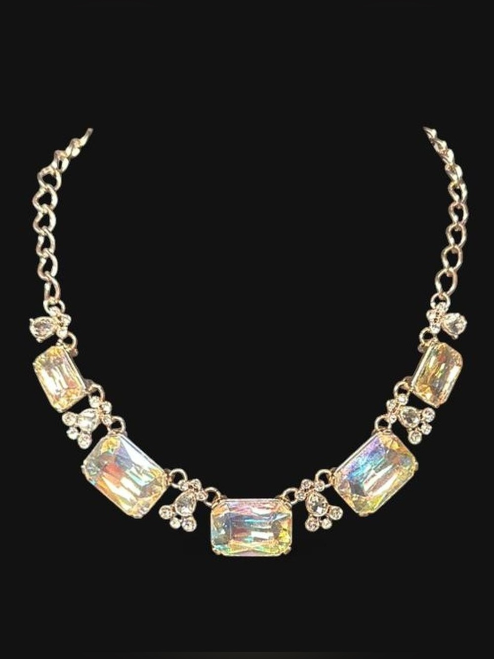 Gold-Tone Aurora Crystal Statement Necklace - Women Jewelry